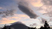 富士山と雲