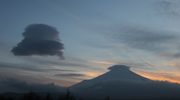 富士山と雲